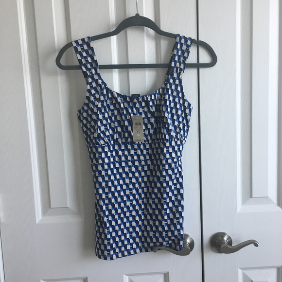 Ann Taylor cotton wide strap tank, XS, NWT - Picture 2 of 6